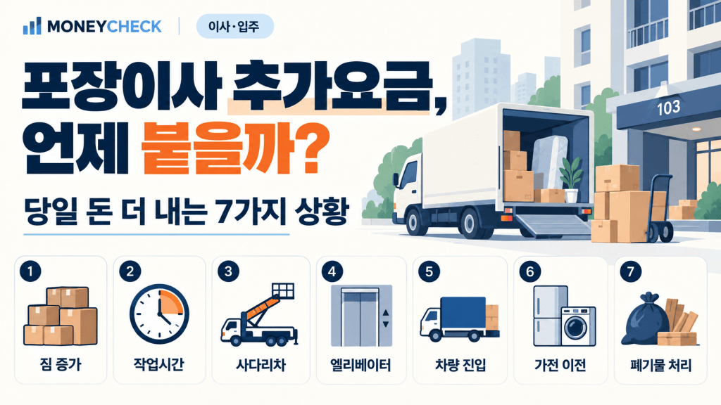포장이사 추가요금, 언제 붙을까?